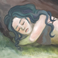 Sleeping in the Woods by Adrienn Ecsedi